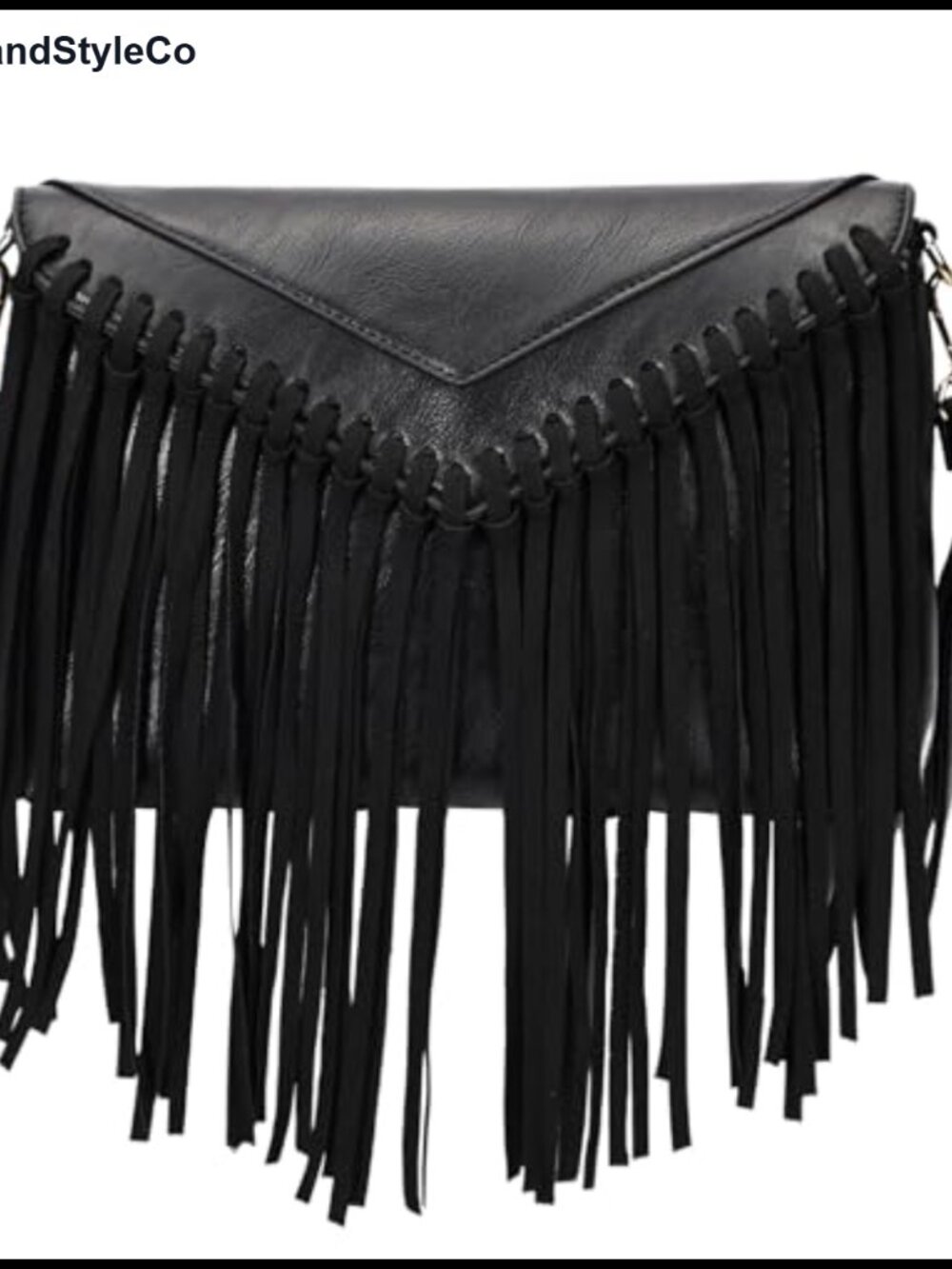 Faux Leather Fringe Tassel Crossbody Handbag Purse Shoulder Bag